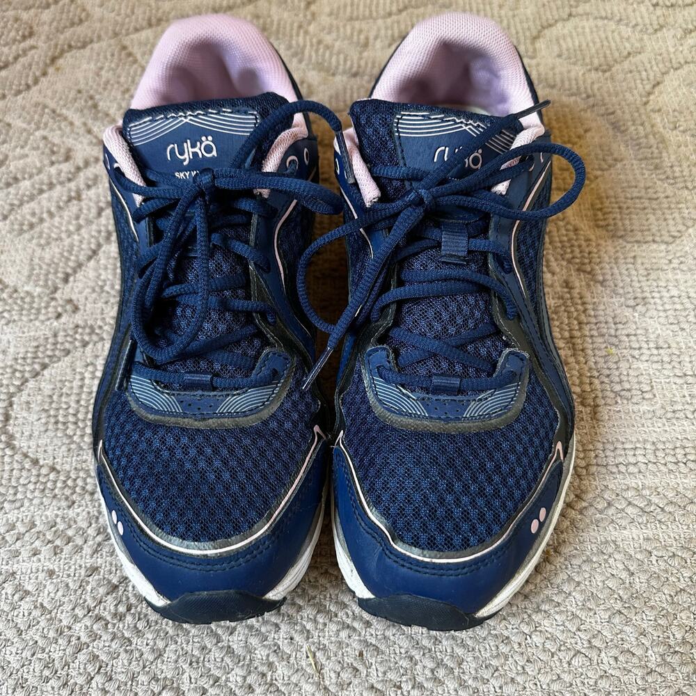Ryka Sky Walk blue light purple lace up walking sneakers SIZE 9.5M - Picture 2 of 8